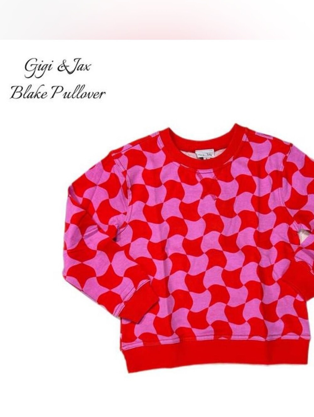 Blake Pullover - Red & Pink Kids Sweatshirt
